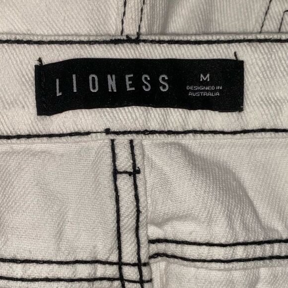 LIONESS White Cargo Denim Pants - Picture 5 of 6